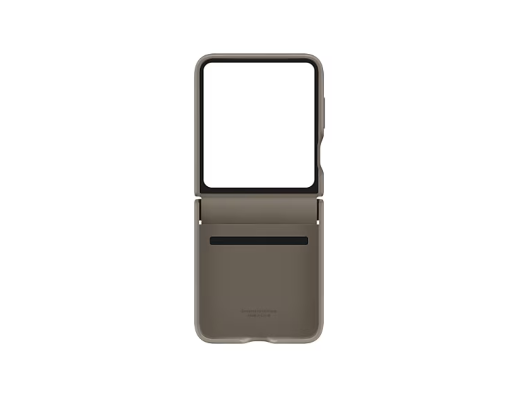 Buy Samsung Galaxy Z Flip5 Eco-Leather Flap Case - Etoupe in Qatar