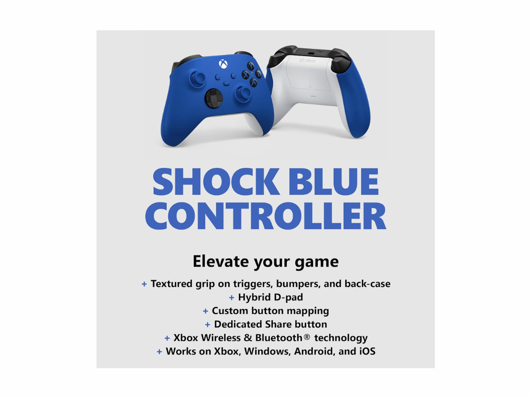 Microsoft Xbox Series Wireless Controller - Shock Blue Microsoft Xbox Series Wireless Controller - Shock Blue