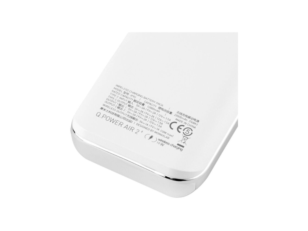 Buy Momax Q.Power Air 2+ 20000mAh Wireless Power Bank - White in Qatar