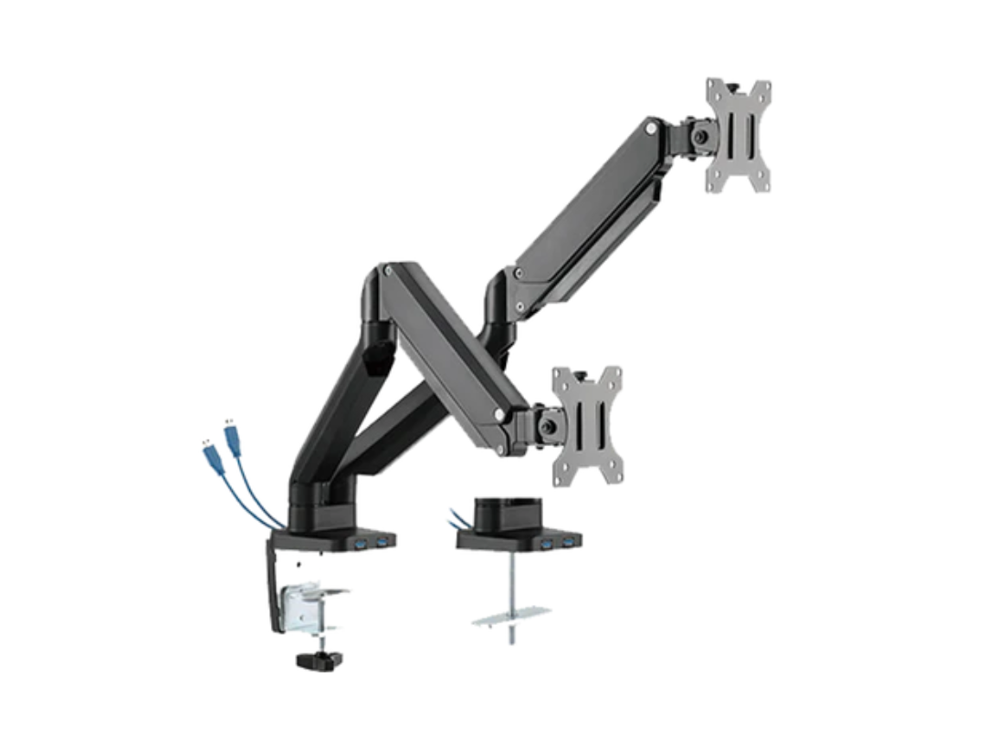 Buy Twisted Minds Dual Monitor Gas Arm – Premium Black | in Qatar