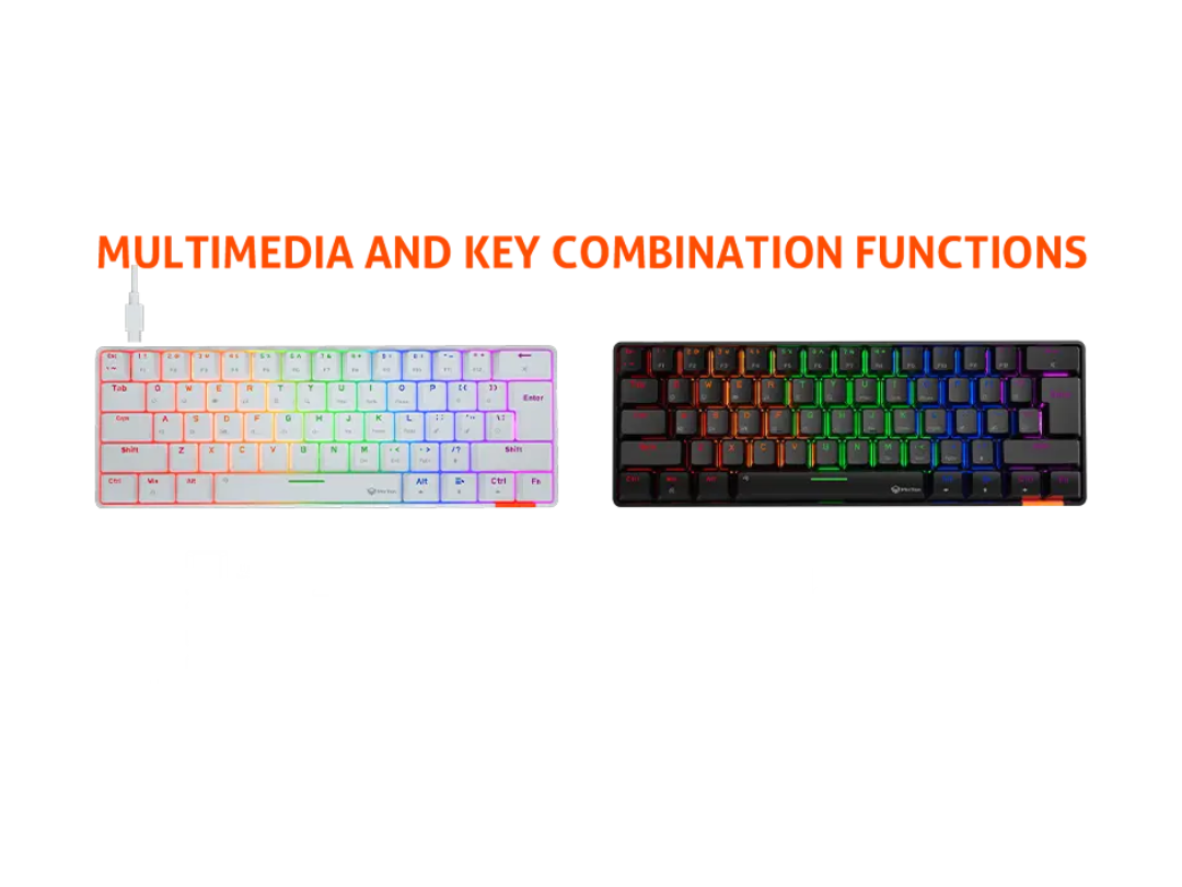 Meetion Mechanical Gaming Keyboard Rainbow MT-MK005 With Type C- Mini Meetion Mechanical Gaming Keyboard Rainbow MT-MK005 With Type C- Mini