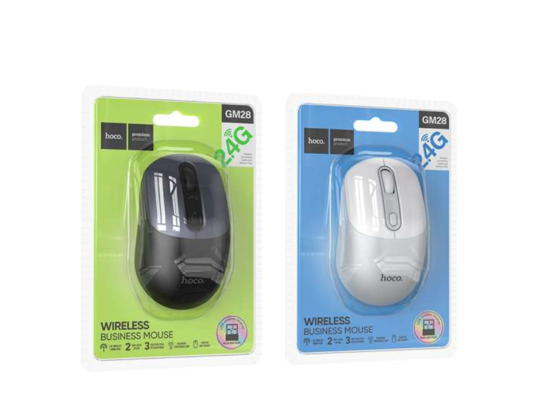 Hoco Wireless Business Mouse 2.4G - High Precision, Ergonomic, White