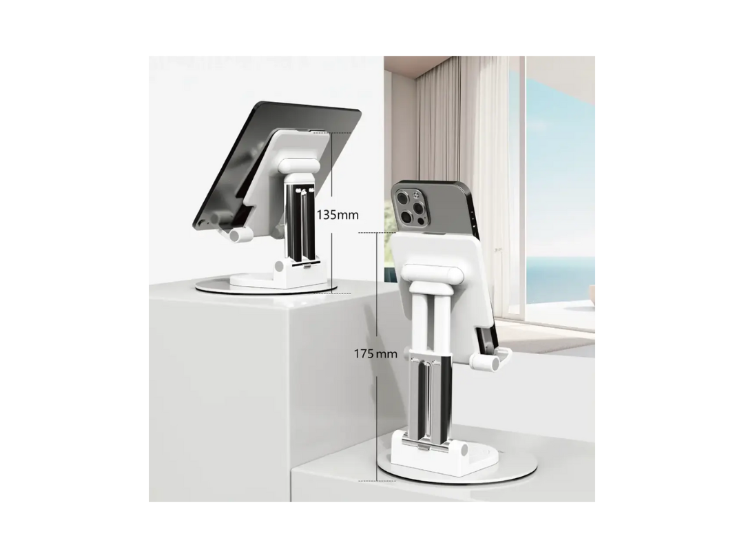Porodo Foldable Phone & Tablet Desk Stand with Adjustable Telescopic Rod (Compatible with devices from 4 to 11 inches) Porodo Foldable Phone & Tablet Desk Stand with Adjustable Telescopic Rod (Compatible with devices from 4 to 11 inches)