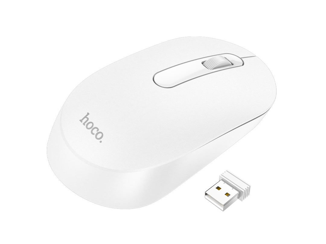 Hoco GM14 Platinum Wireless Mouse 2.4G with 1600 DPI - White