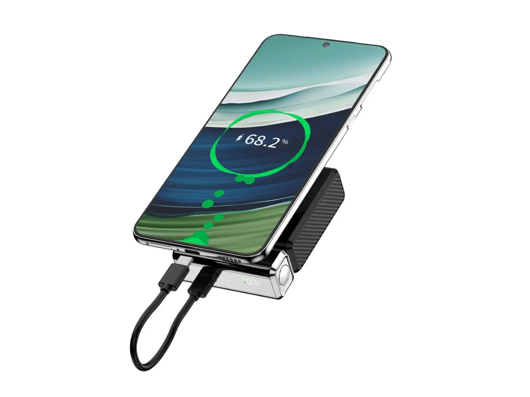 Porodo Chrome Volt 10000mAh Power Bank – Black | Same-Day Qatar