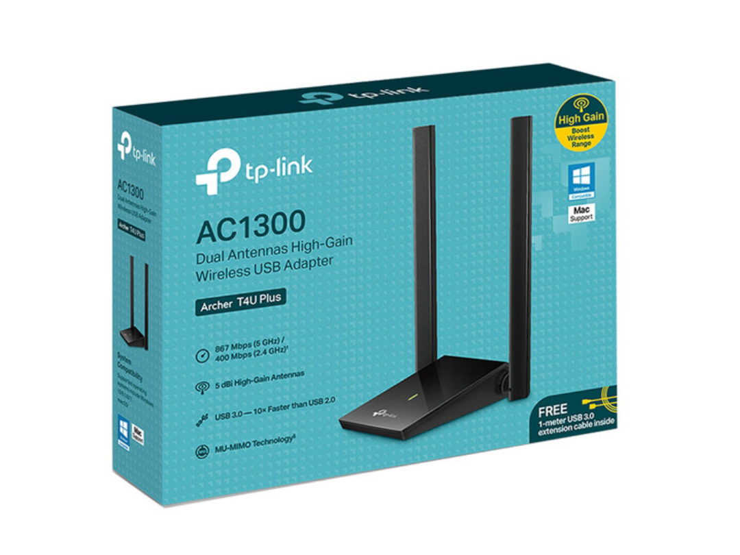 Buy TP-Link Archer T4U Plus AC1300 USB Wi-Fi Adapter | in Qatar
