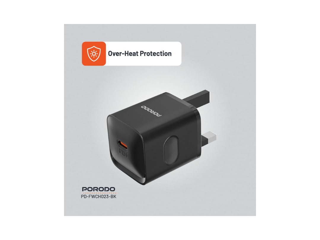 Buy Porodo 20W USB-C Wall Charger – UK Plug | in Qatar