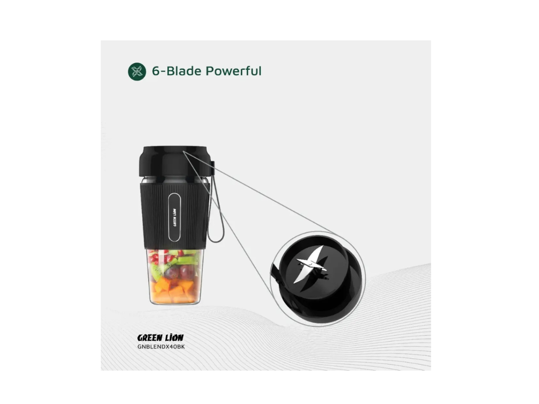 Green Lion G-Blend X Portable Juicer 0.3L 40W - Black
