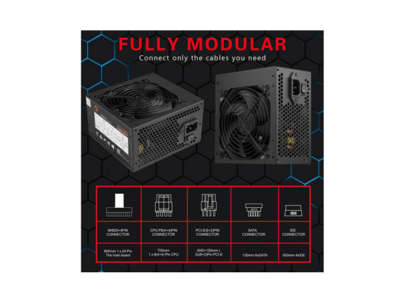 Buy GAMEON SPY2 750W 80 PLUS Bronze Gaming Power Supply in Qatar 