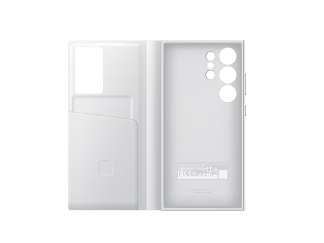 Buy Samsung Galaxy S24 Ultra Smart View Wallet Case - White in Qatar