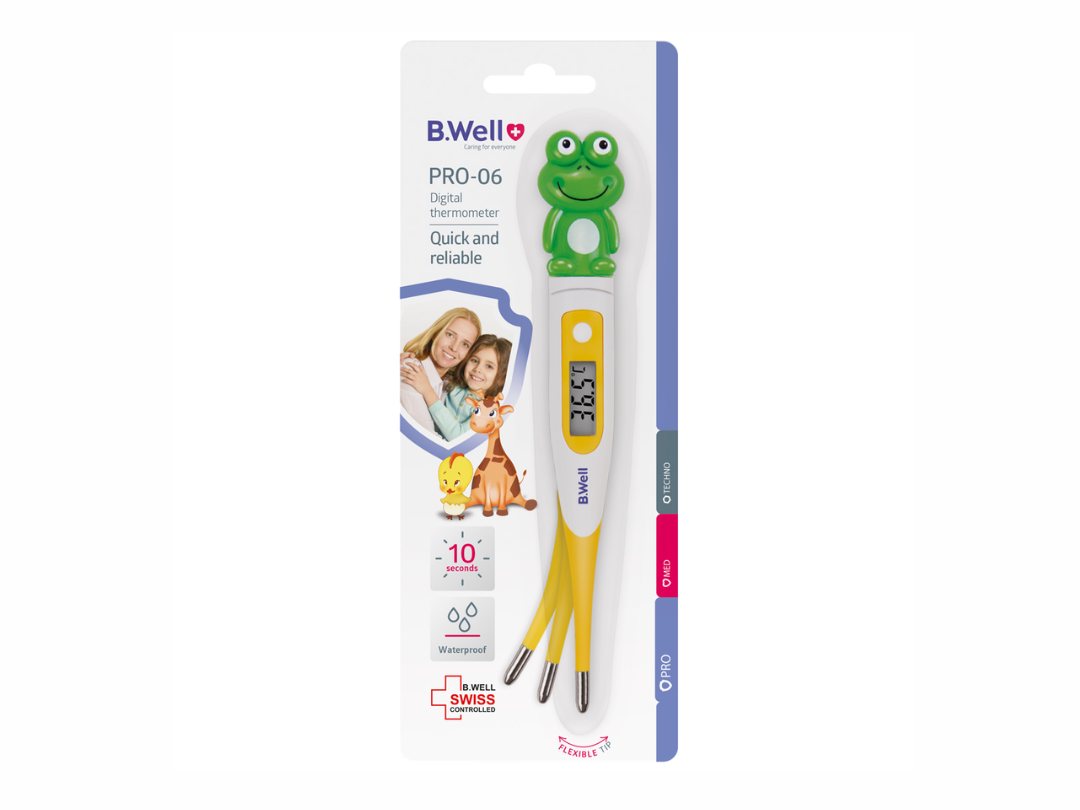 B.Well PRO 06 Flex, Digital thermometer, Kids Friendly design, flexible tip, 10 sec, waterproof B.Well PRO 06 Flex, Digital thermometer, Kids Friendly design, flexible tip, 10 sec, waterproof