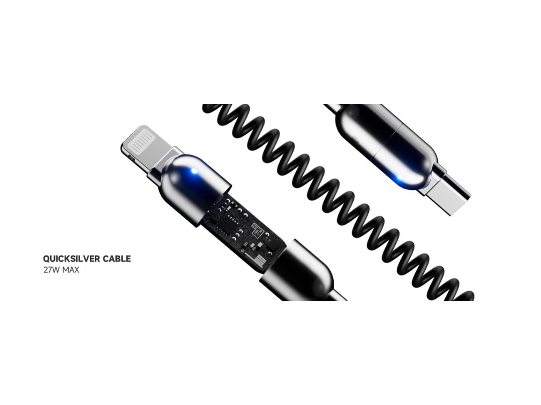 Buy URTECH 100W USB-C Spring Cable | LED | in Qatar
