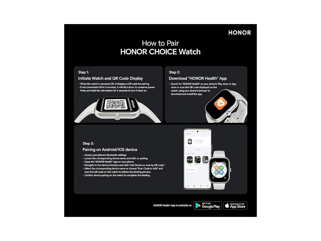 Honor Choice Watch - Black