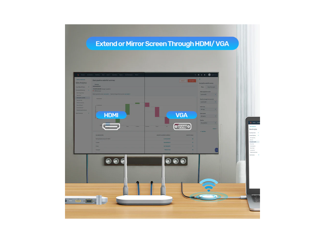 Unitek Wireless HDMI Transmitter & Receiver Kit (Upto 50 meters) - V1183A01