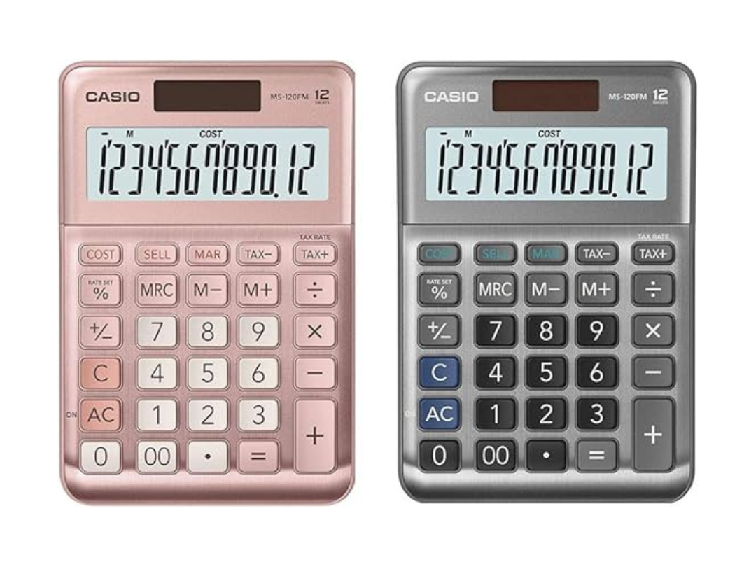 Buy Casio MS-120FM-PK-W-DP Digital Mini Desktop Calculator Pink, in Qatar