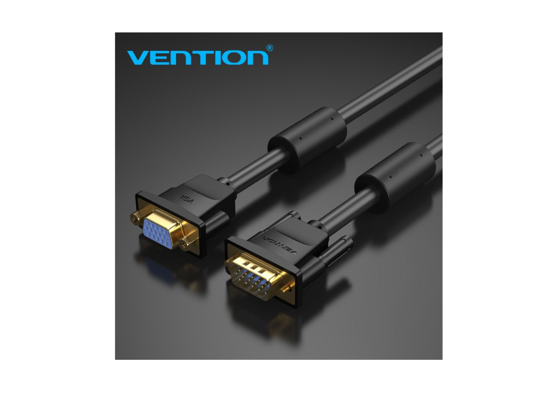 Buy Vention VGA Extension Cable 1.5M Black in Qatar