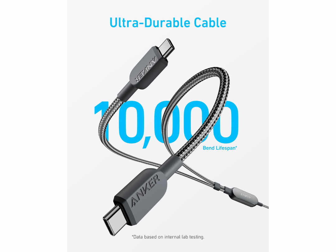 Anker 2-in-1 USB C to USB C Cable 140W Max , 4ft (1.2M), Fast Charging A8895H11 - Black Anker 2-in-1 USB C to USB C Cable 140W Max , 4ft (1.2M), Fast Charging A8895H11 - Black