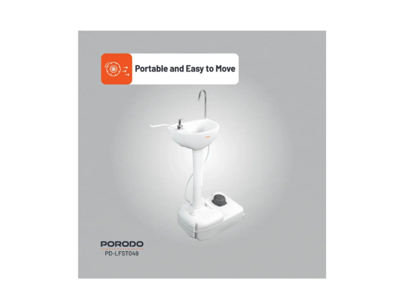 Porodo Lifestyle Portable Handwash Station - White | On-the-Go Hygiene