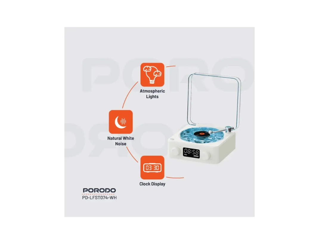 Porodo Lifestyle White Noise Portable Speaker - Qatar