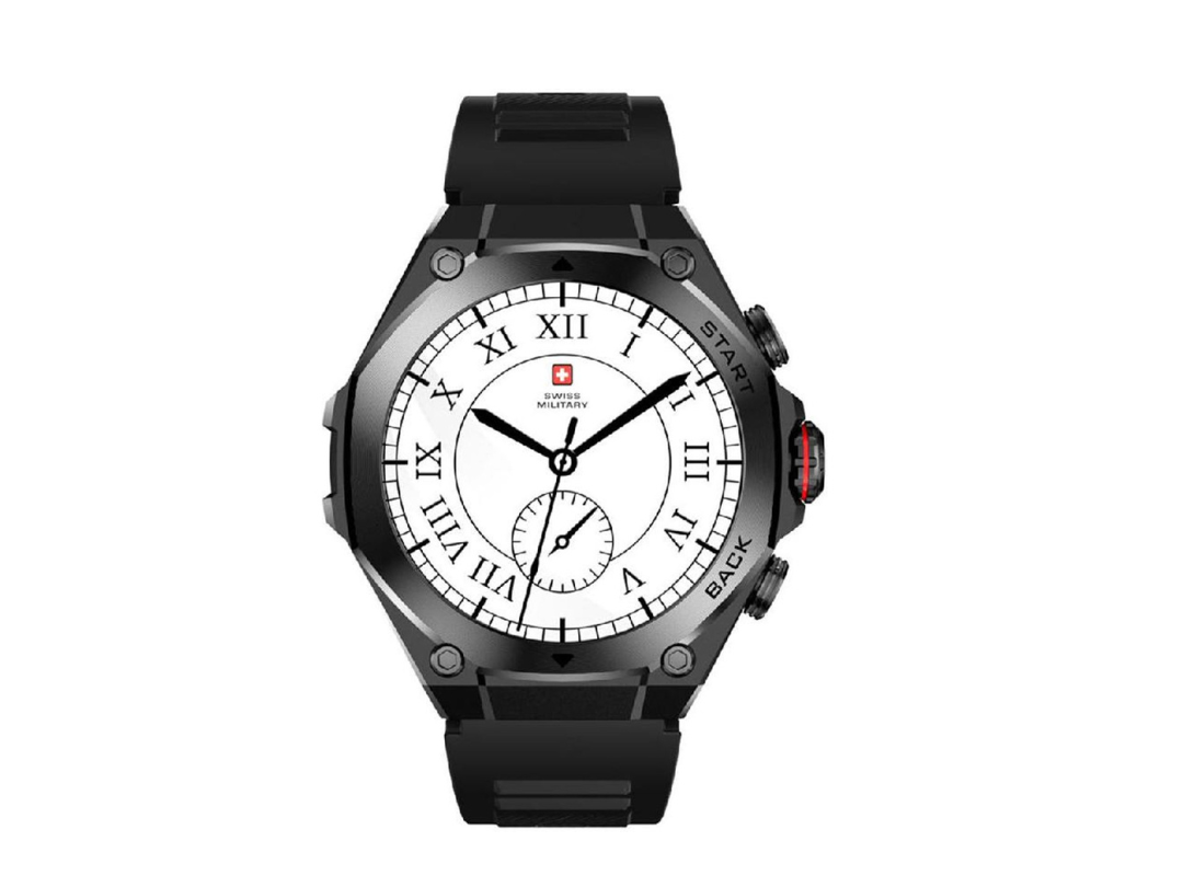 Swiss Military DOM 6 Smartwatch Black Gunmetal Stainless-Steel Strap