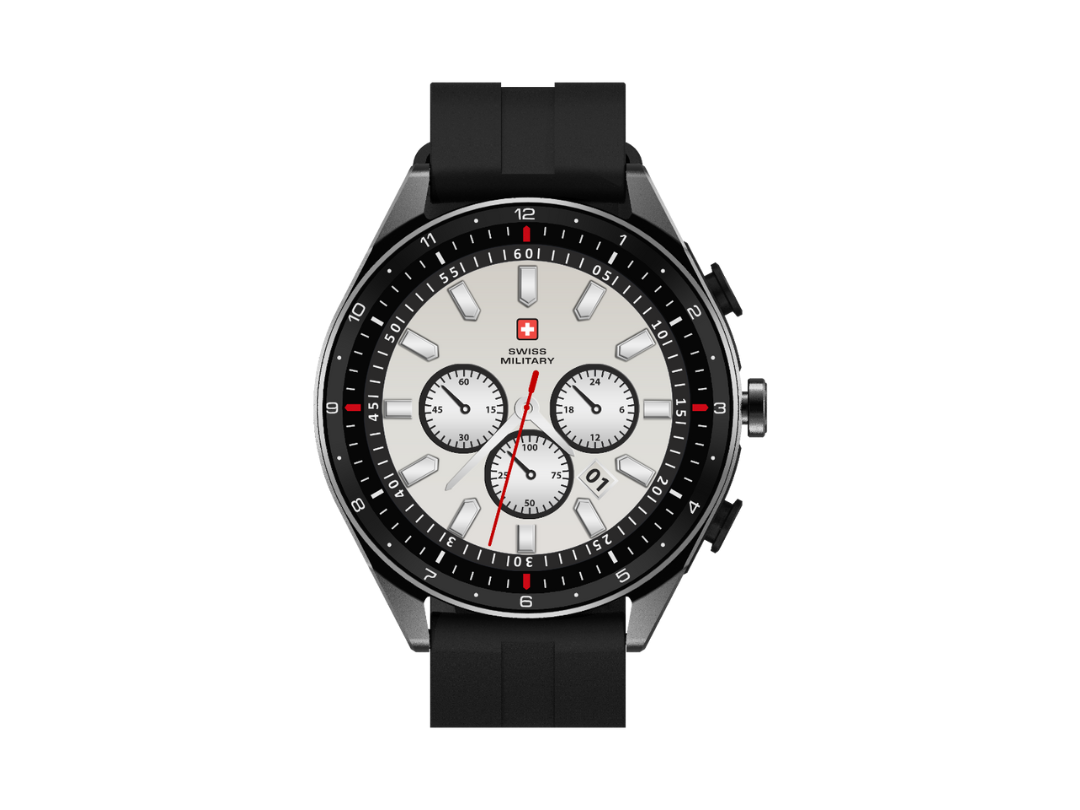 Swiss Military DOM Music Series 1 Smartwatch – Black | Same-Day Qatar