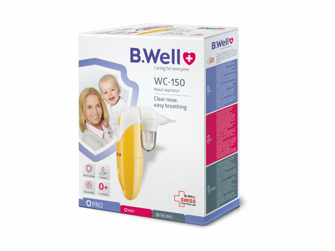 B.Well WC-150 Nasal aspirator, 2 tips, with storage bag (Suitable for infants & Kids) B.Well WC-150 Nasal aspirator, 2 tips, with storage bag (Suitable for infants & Kids)