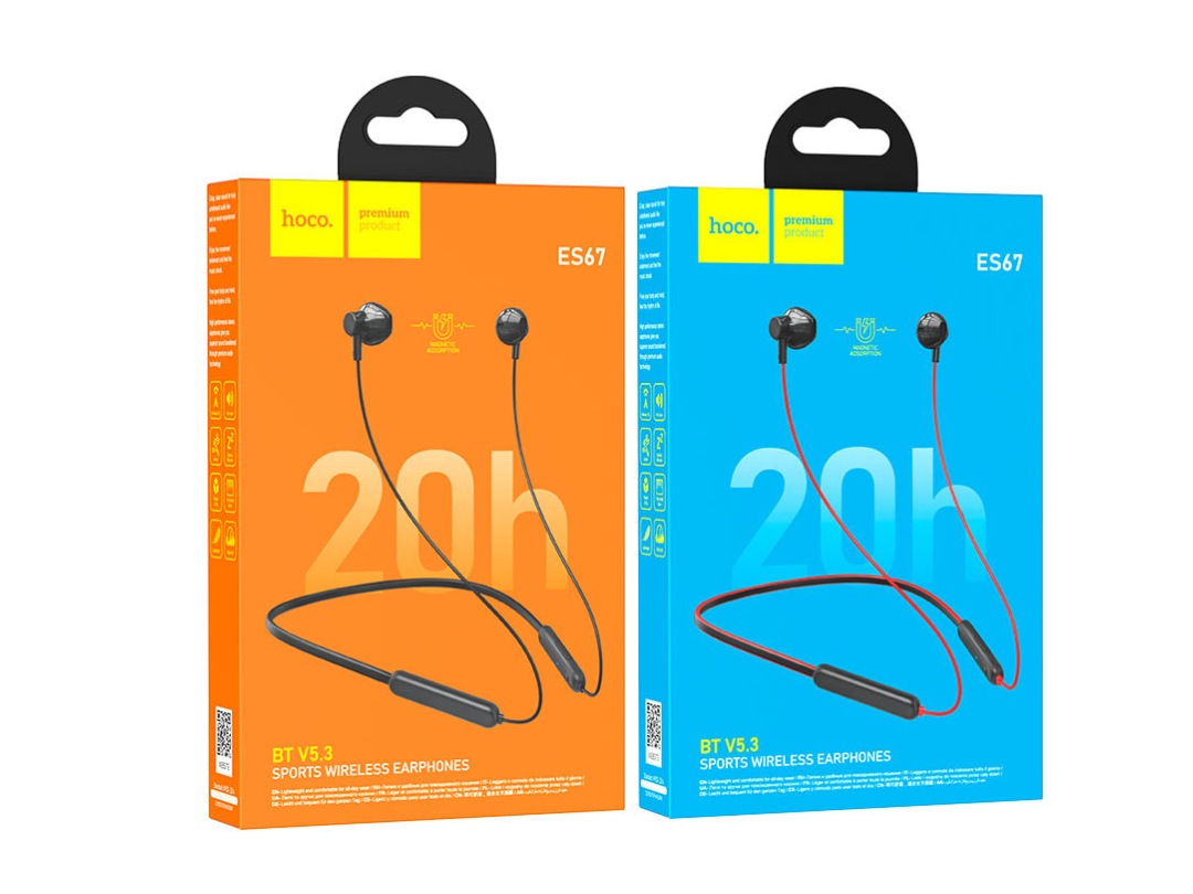 Hoco ES67 Wireless Earphones with Mic – Bluetooth 5.0, Sweat-Proof