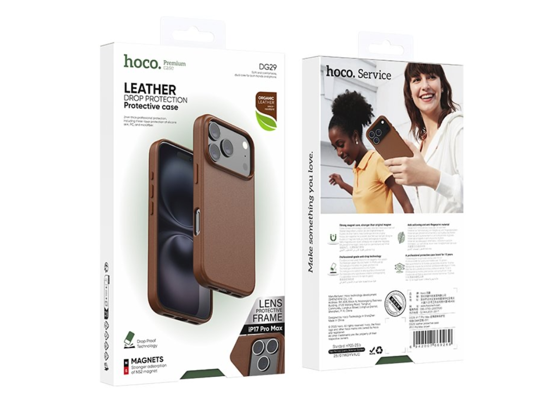 Buy Hoco DG29 Leather Case for iPhone 17 Pro Max – in Qatar