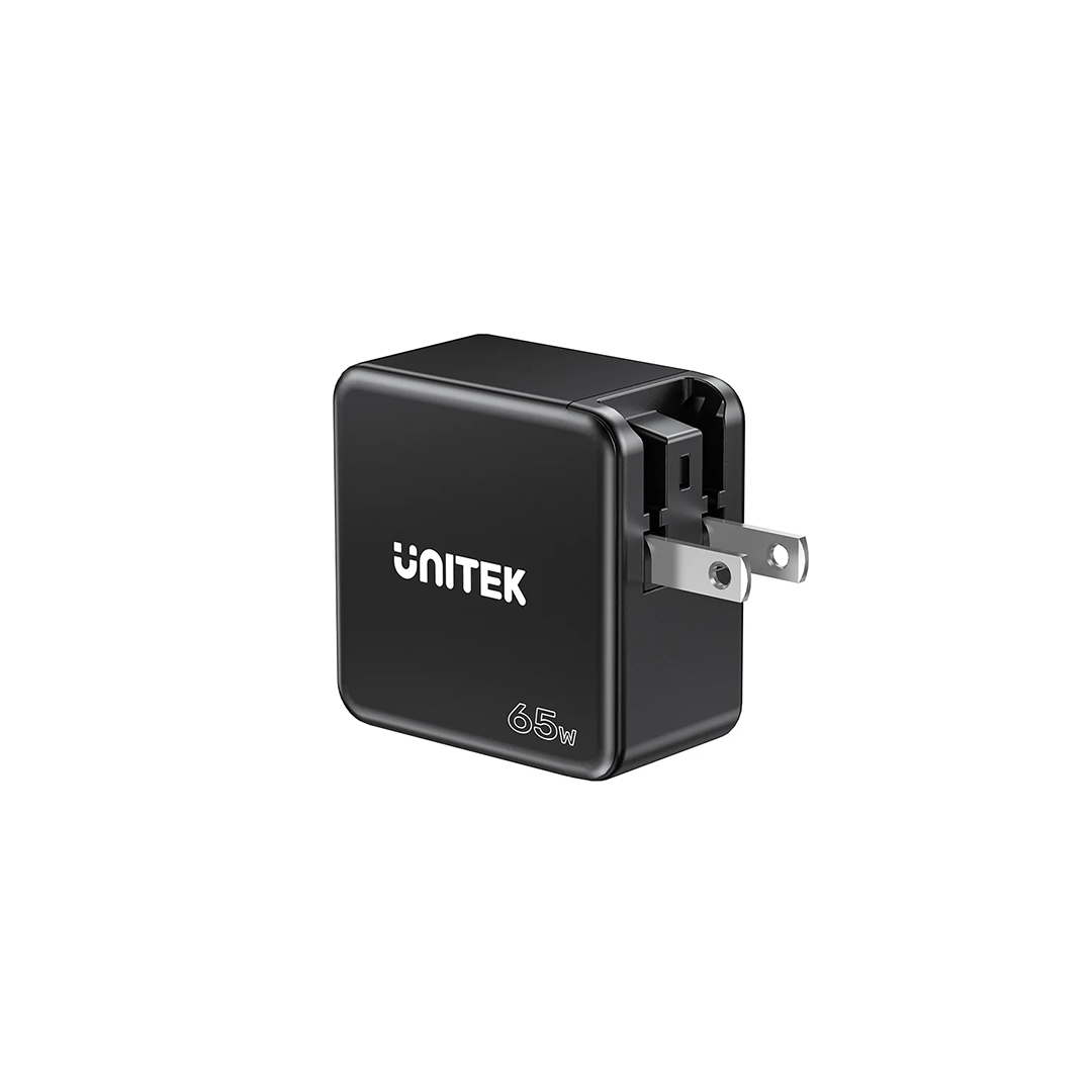 Unitek P1117B 65W GaN Charger (2*USB-C PD + USB-A QC3.0) with US/UK/EU Plugs - Black in Qatar