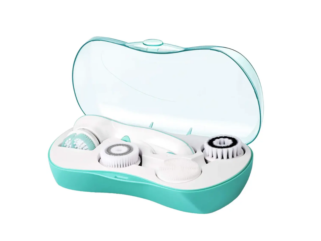 Buy Porodo 4-in-1 Facial Cleansing Brush – White | in Qatar 