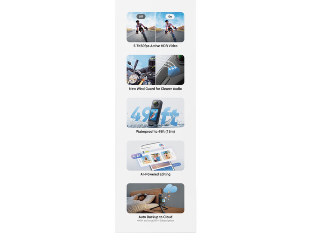 Insta360 X5 360 Action Camera Essentials Bundle