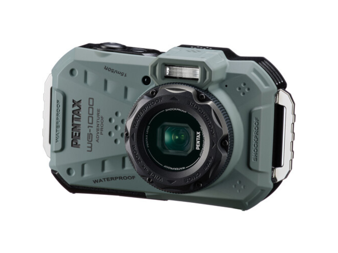 Ricoh PENTAX WG-1000 Waterproof Digital Camera - 16.3 MP, Olive