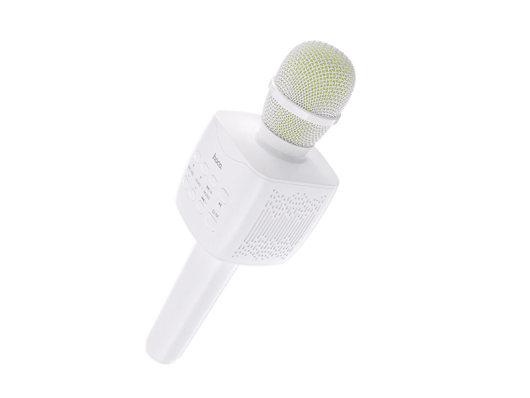 Hoco BK5 Cantando Wireless Karaoke Mic White, Bluetooth, Rechargeable