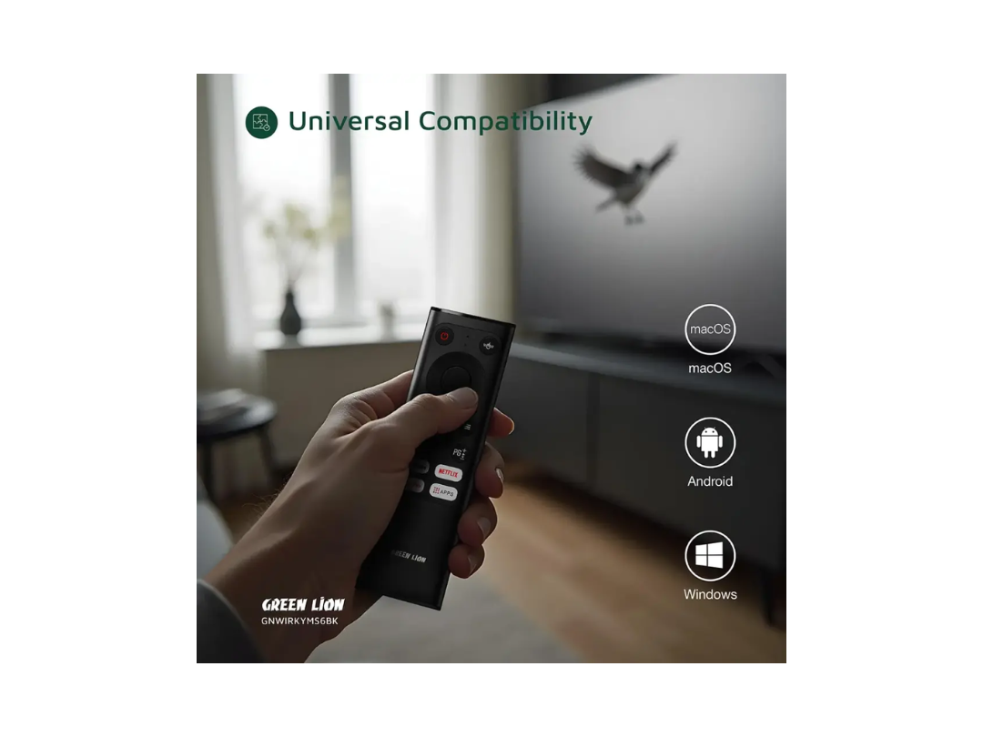 Green Lion Wireless Remote Pro Keyboard & Mouse – Black | Qatar