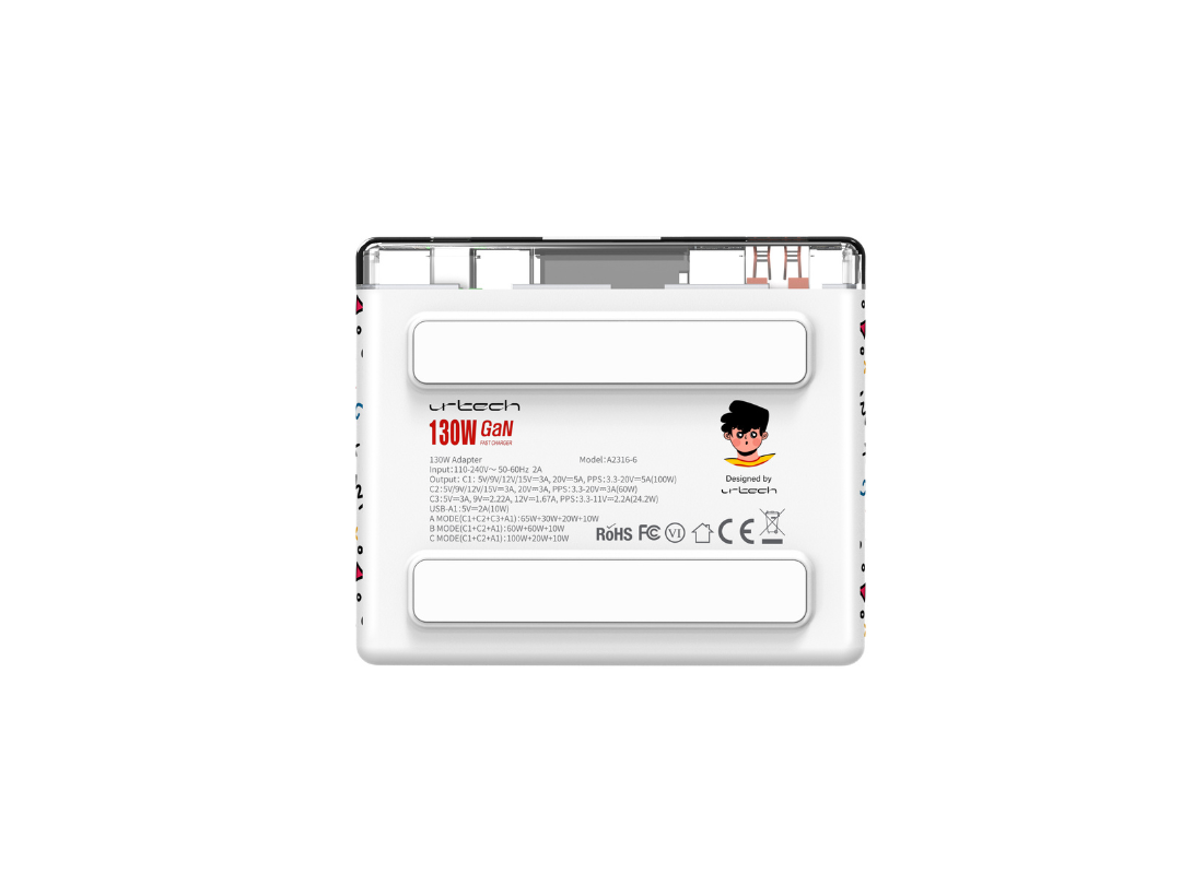 Buy URTECH 130W GaN Charger | Smart Display | in Qatar 