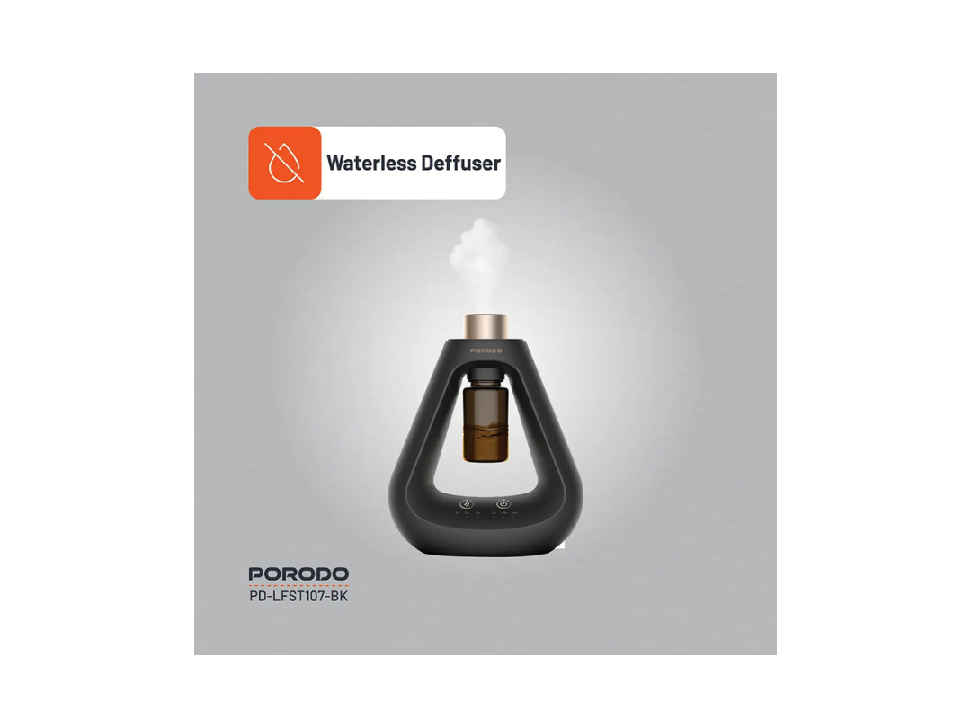 Porodo Lifestyle Aroma Sphere Waterless Diffuser - Black Aromatherapy