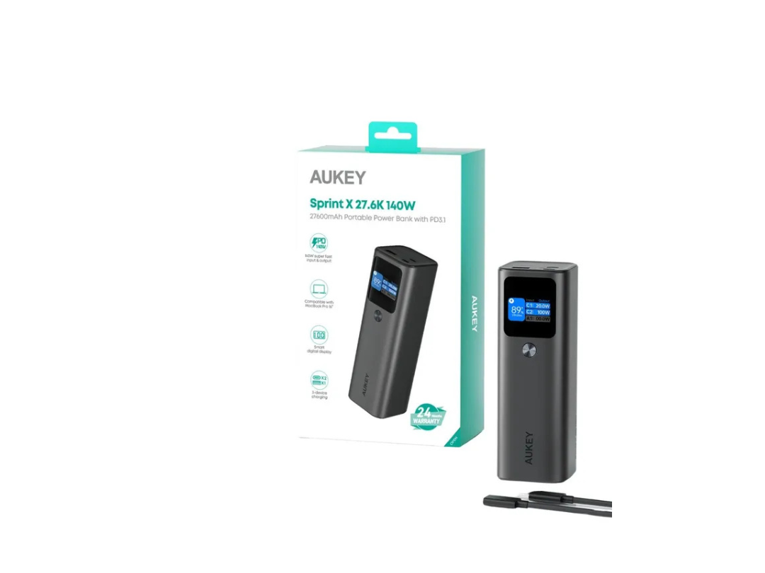 Buy Aukey 26800mAh Power Bank 140W PD - Gray in Qatar