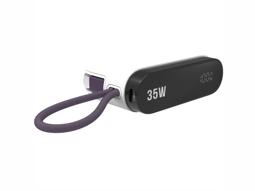 Swiss Military 10000mAh Compact Power Bank with Integrated Cable - 35W USB-C Power Delivery - USB-A and USB-C Output | LED Indicator Swiss Military 10000mAh Compact Power Bank with Integrated Cable - 35W USB-C Power Delivery - USB-A and USB-C Output | LED Indicator
