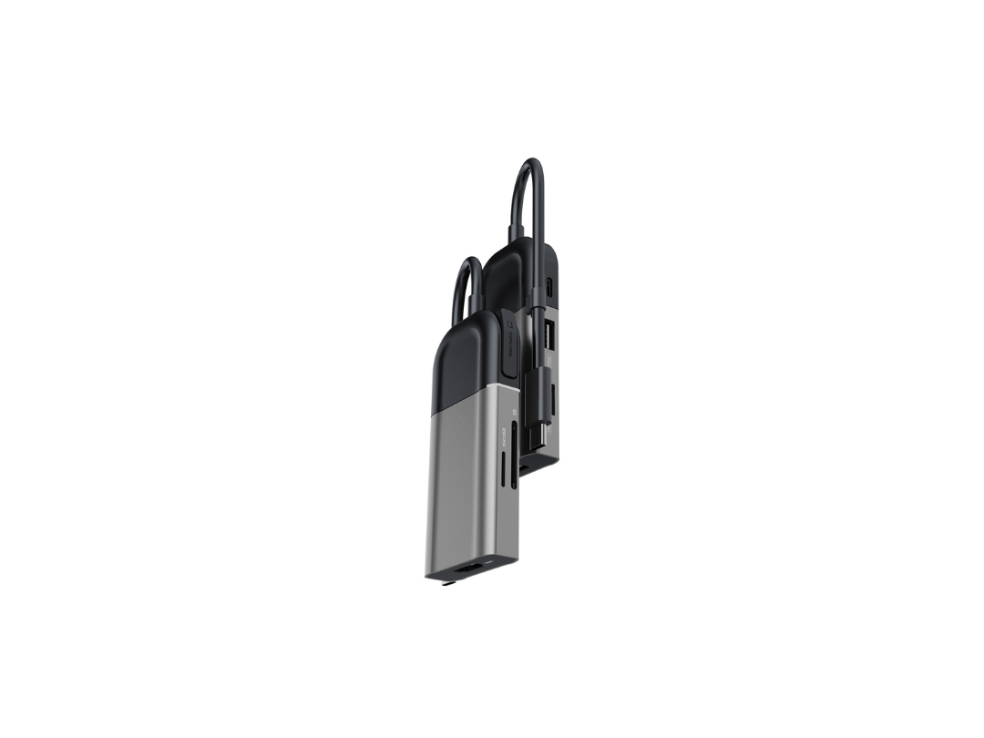 Buy URTECH 6-in-1 USB-C Hub | 4K HDMI + Privacy Switch | in Qatar