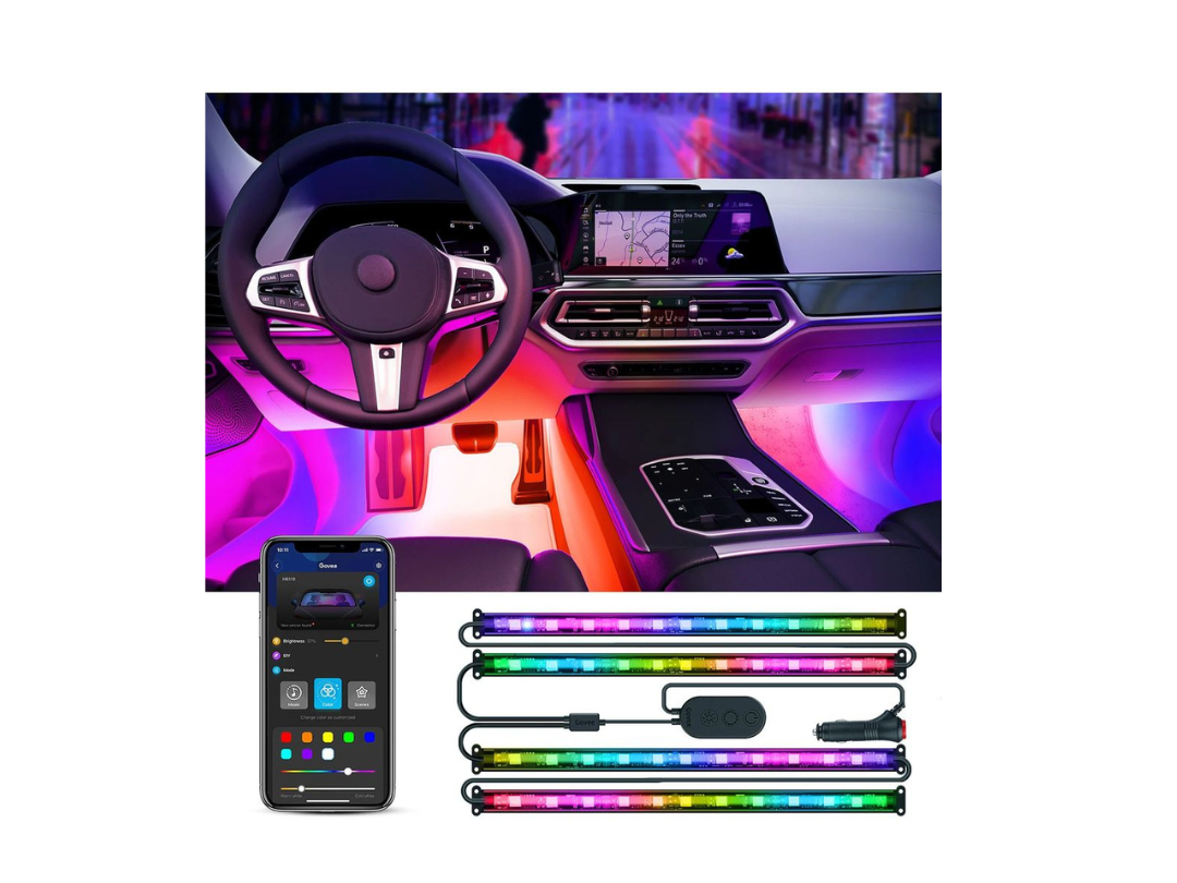 Govee RGBIC Interior Car Lights (App + Remote Control)