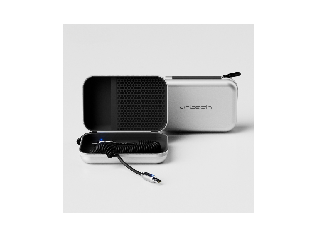 Buy URTECH 100W USB-C Spring Cable | LED | in Qatar