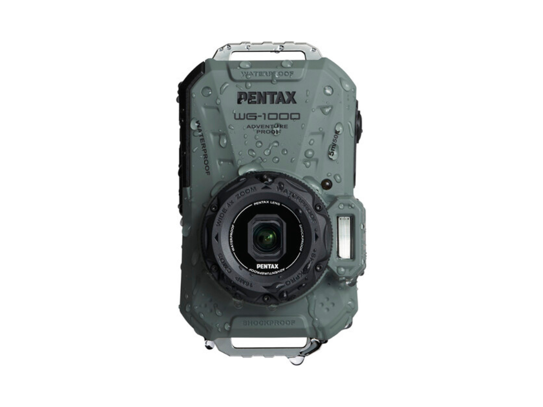 Ricoh PENTAX WG-1000 Waterproof Digital Camera - 16.3 MP, Olive