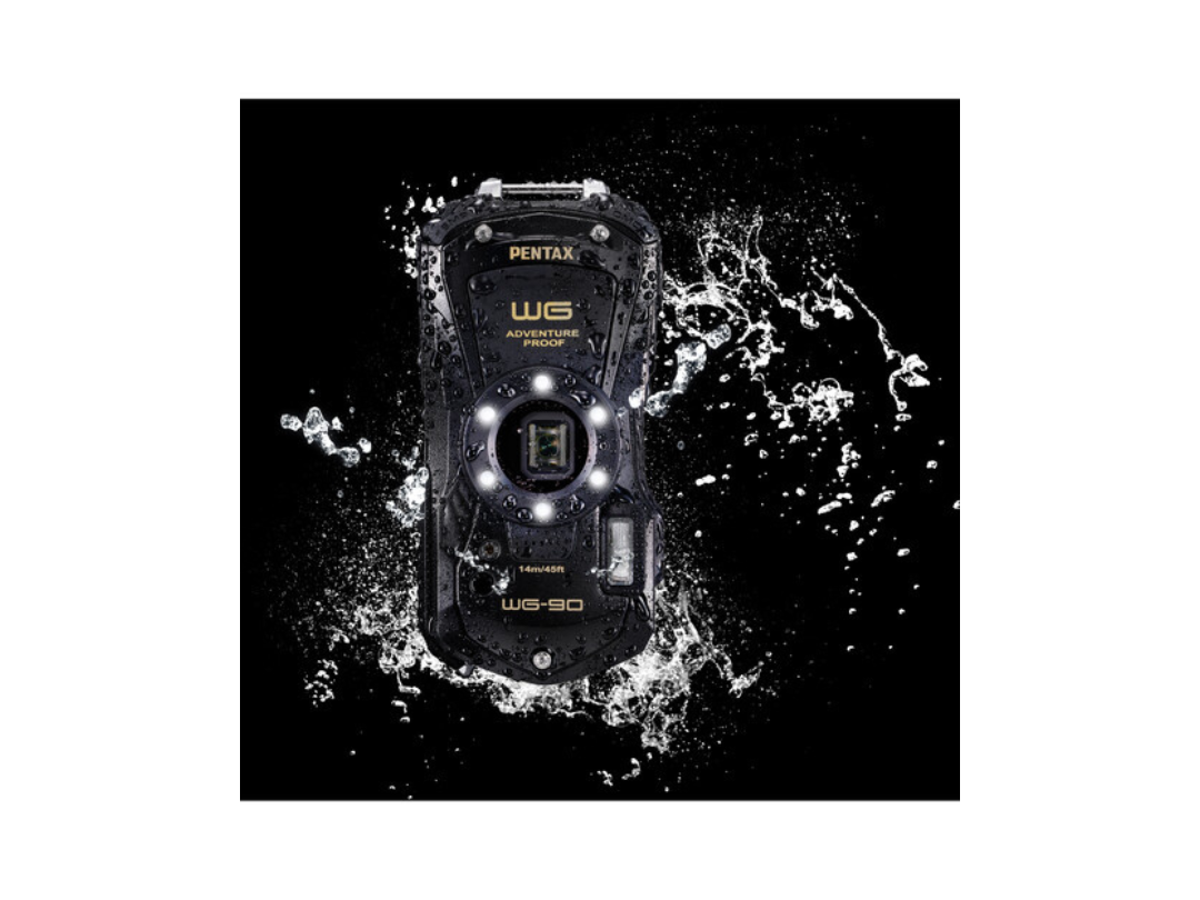 Pentax WG-90 Waterproof Camera 16 MP, 5X Zoom, Shockproof, Freezeproof