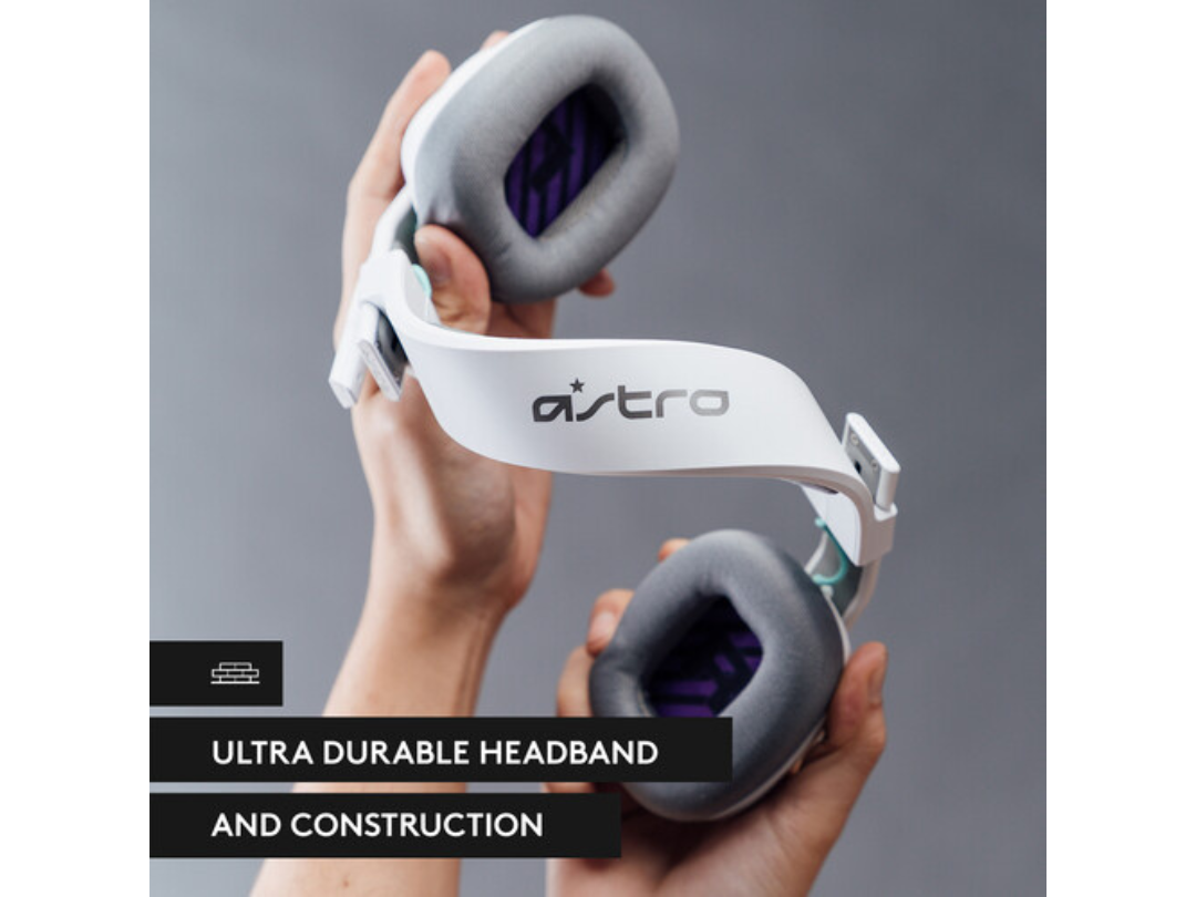 Logitech Astro A10 Gen 2 PlayStation Challenger Wired Gaming Headset, Detachable 3.5mm Cable, White | 939-002062