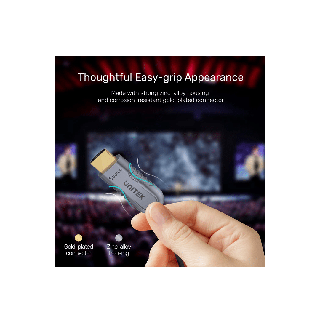 Unitek 8K Active Fibre Optic HDMI 48Gbps Hdmi2.1 Cable 10M in Qatar