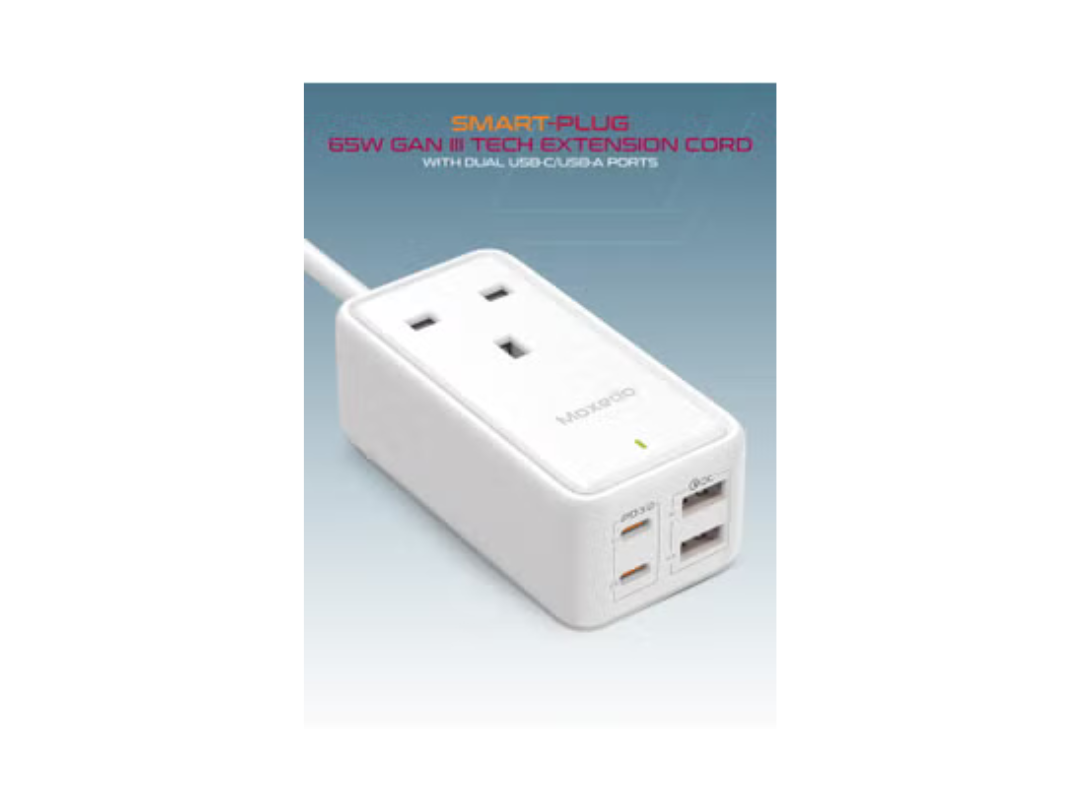 Moxedo Smart-Plug 65W Gan III Tech Extension Cord