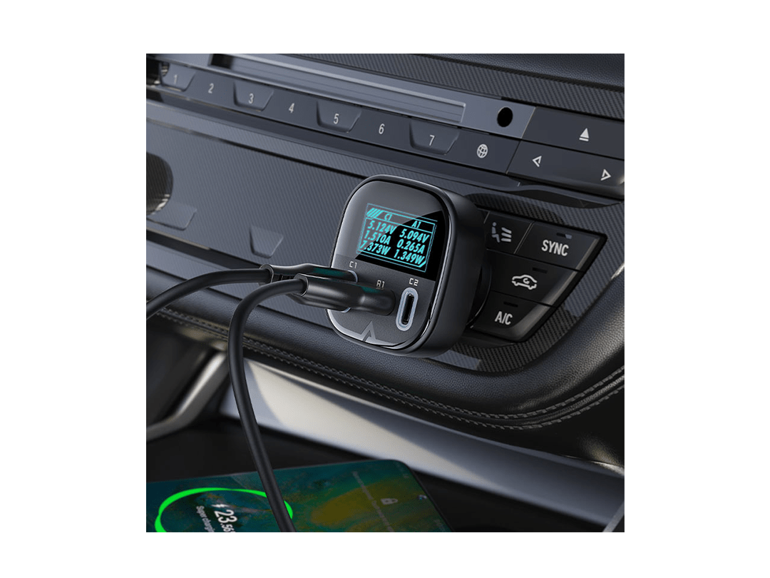 Acefast B5 101W (2xUSB-C+USB-A) Fast Charge Car Charger in Qatar