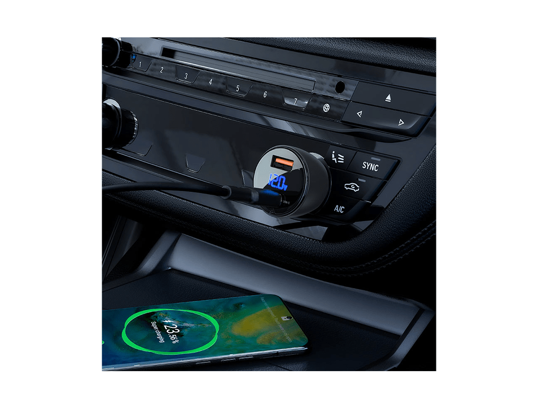 Acefast B6 63W (1xUSB-C+1xUSB-A) Fast Charge Car Charger in Qatar