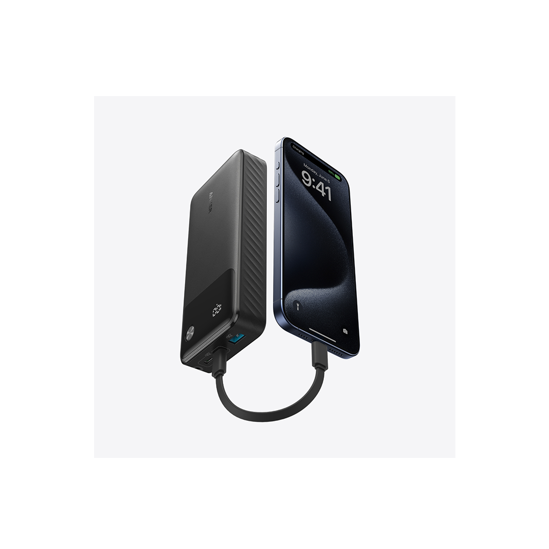 Anker A1384H11 20000mAh 30W 2 x USB-C & USB-A ports Power Bank - Black in Qatar