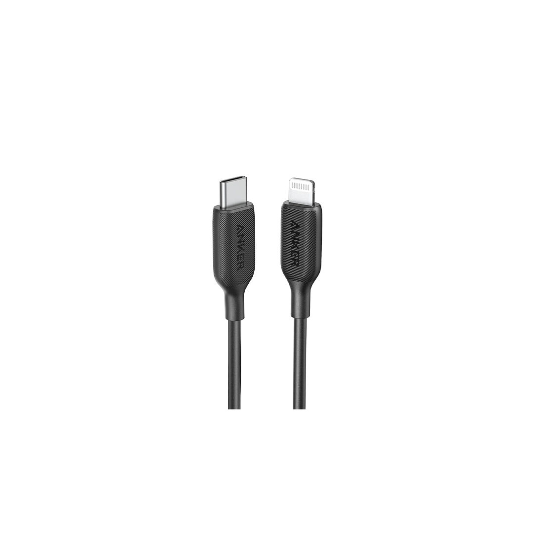 Anker 322 USB-C to Lightning Braided Cable 6ft - Black